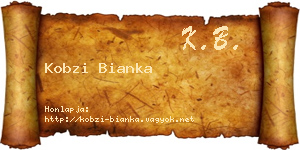 Kobzi Bianka névjegykártya