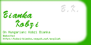 bianka kobzi business card